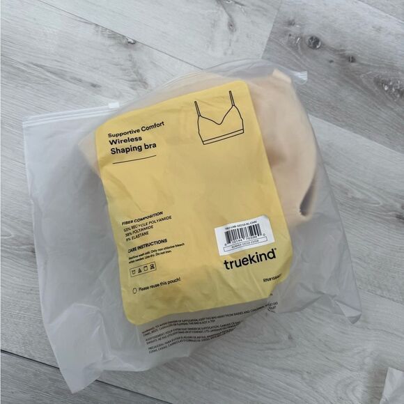 Truekind Supportive Comfort Wireless Bra - Beige, Various Sizes NWT - Picture 2 of 4